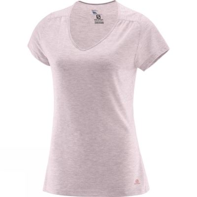 Tee Salomon Ellipse Manga Corta Mujer - Rosas - Chile RIC302184
